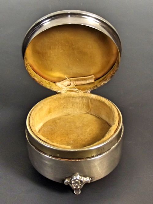 ART DECO HALLMARKED STERLING SILVER GUILLOCHE ENAMEL TRINKET BOX 1923 - ADDITIONAL PHOTO 3