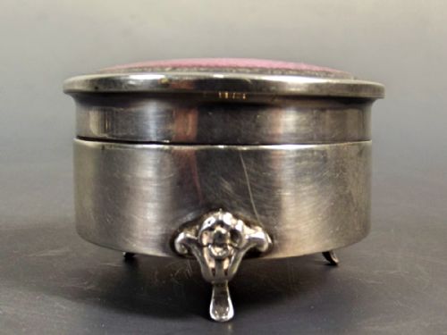 ART DECO HALLMARKED STERLING SILVER GUILLOCHE ENAMEL TRINKET BOX 1923 - ADDITIONAL PHOTO 5