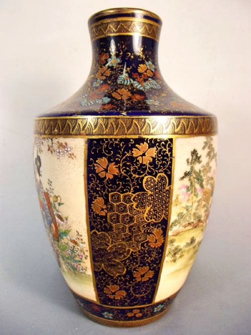 FINE QUALITY 10 INCH JAPANESE MEIJI PERIOD SATSUMA VASE - ADDITIONAL PHOTO 4