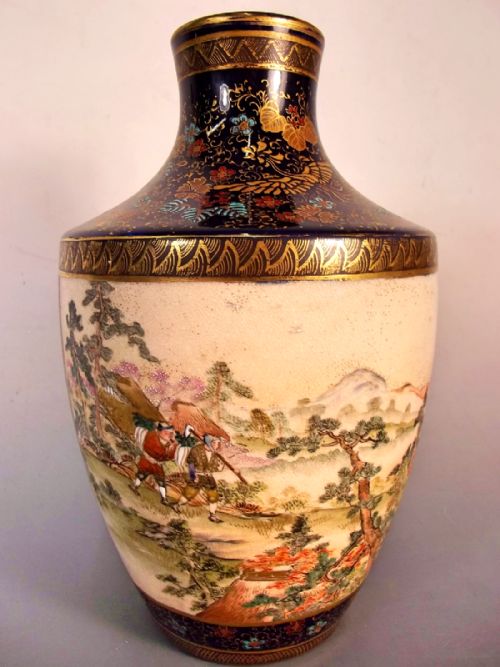 FINE QUALITY 10 INCH JAPANESE MEIJI PERIOD SATSUMA VASE - ADDITIONAL PHOTO 5