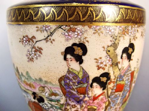 FINE QUALITY 10 INCH JAPANESE MEIJI PERIOD SATSUMA VASE - ADDITIONAL PHOTO 7