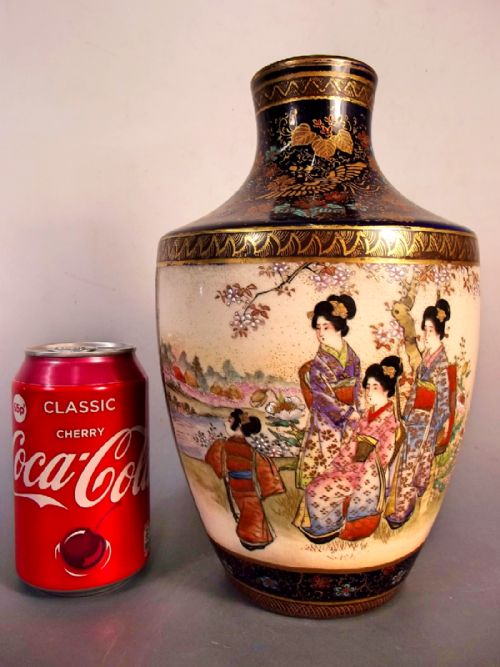 FINE QUALITY 10 INCH JAPANESE MEIJI PERIOD SATSUMA VASE - ADDITIONAL PHOTO 11