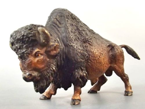 AUSTRIAN VIENNA COLD PAINTED BRONZE BISON - ADDITIONAL PHOTO 1