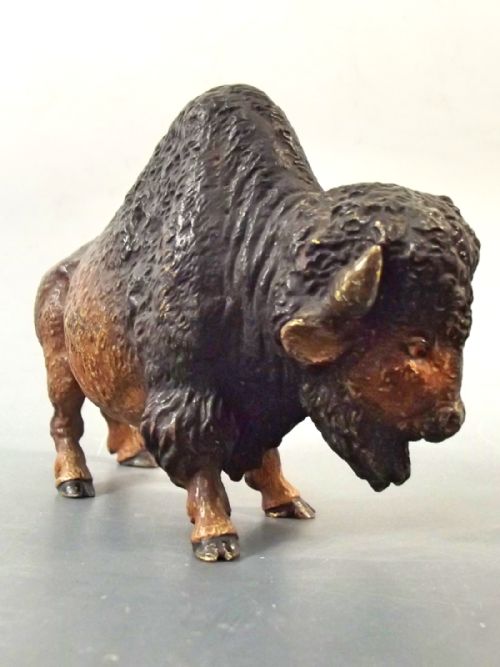 AUSTRIAN VIENNA COLD PAINTED BRONZE BISON - ADDITIONAL PHOTO 2