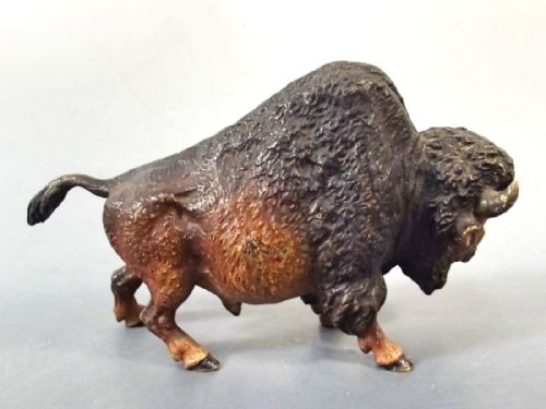 AUSTRIAN VIENNA COLD PAINTED BRONZE BISON - ADDITIONAL PHOTO 3