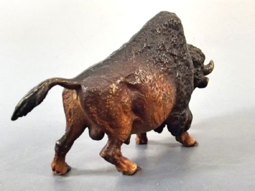 AUSTRIAN VIENNA COLD PAINTED BRONZE BISON - ADDITIONAL PHOTO 4
