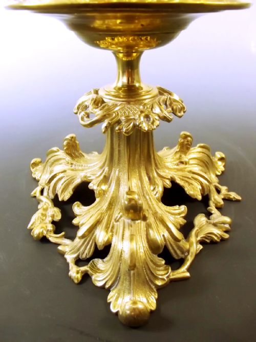 FRENCH ORMOLU CUT GLASS TAZZA - ADDITIONAL PHOTO 3