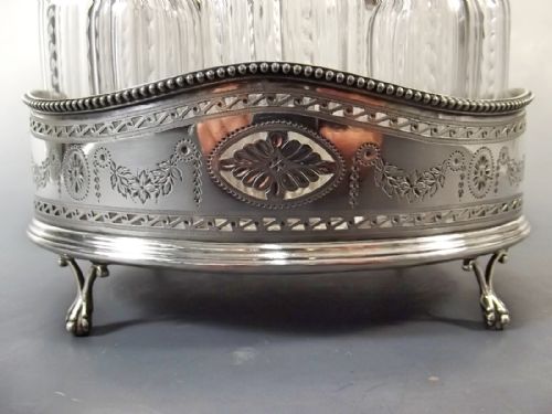 1783 HALLMARKED SILVER 8 BOTTLE CRUET BY ROBERT HENNELL I - ADDITIONAL PHOTO 12