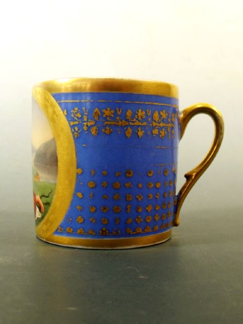 MARC SHOELCHER HAND PAINTED PARIS PORCELAIN COFFEE CAN - ADDITIONAL PHOTO 1