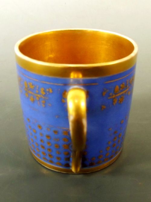 MARC SHOELCHER HAND PAINTED PARIS PORCELAIN COFFEE CAN - ADDITIONAL PHOTO 2