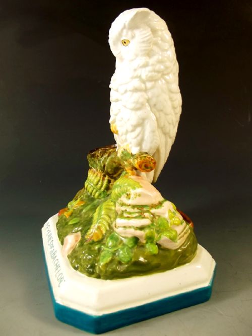 PAIR ROBINSON LEADBEATER POERCELAIN OWL MATCH HOLDERS - ADDITIONAL PHOTO 2