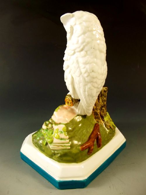 PAIR ROBINSON LEADBEATER POERCELAIN OWL MATCH HOLDERS - ADDITIONAL PHOTO 3