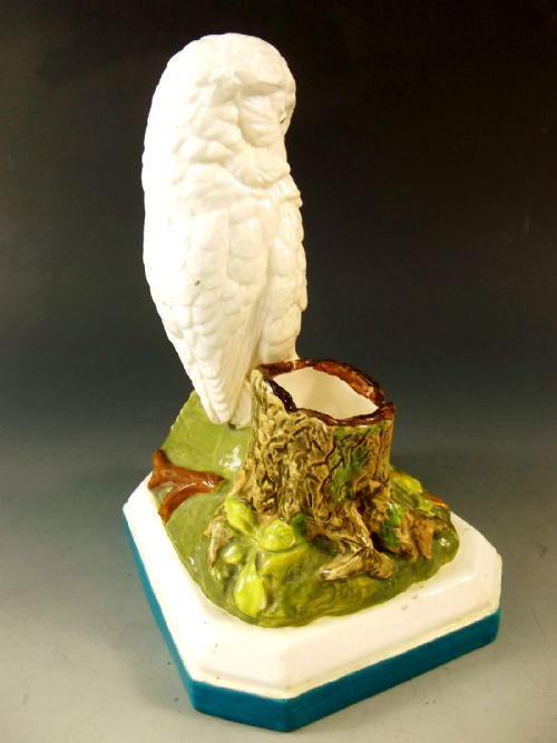 PAIR ROBINSON LEADBEATER POERCELAIN OWL MATCH HOLDERS - ADDITIONAL PHOTO 5