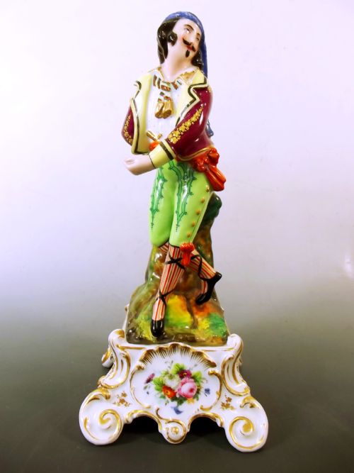paris porcelain figure of a castanet player - CATEGORY: ANTIQUE CERAMICS - DATED 1850