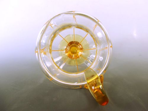 STUART AMBER GLASS ENAMEL JUG C1900 - ADDITIONAL PHOTO 6