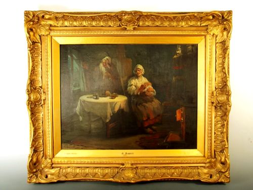 ALEXANDER ROSELL OIL ON CANVAS ENTITLED A FULL MOON - ADDITIONAL PHOTO 1
