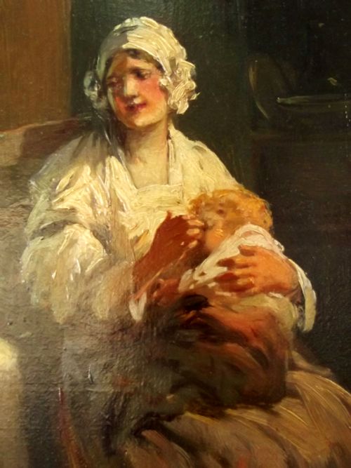 ALEXANDER ROSELL OIL ON CANVAS ENTITLED A FULL MOON - ADDITIONAL PHOTO 3