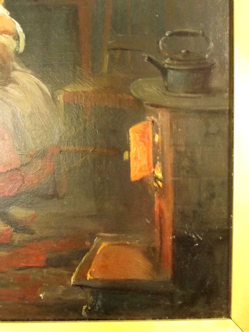 ALEXANDER ROSELL OIL ON CANVAS ENTITLED A FULL MOON - ADDITIONAL PHOTO 4
