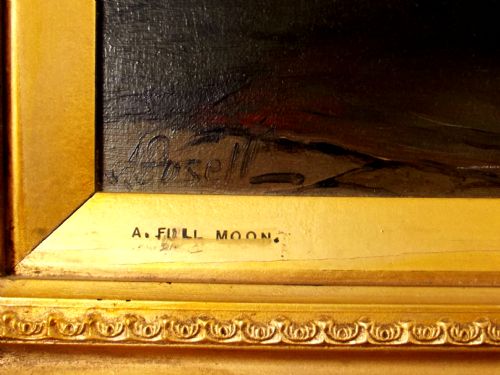 ALEXANDER ROSELL OIL ON CANVAS ENTITLED A FULL MOON - ADDITIONAL PHOTO 6