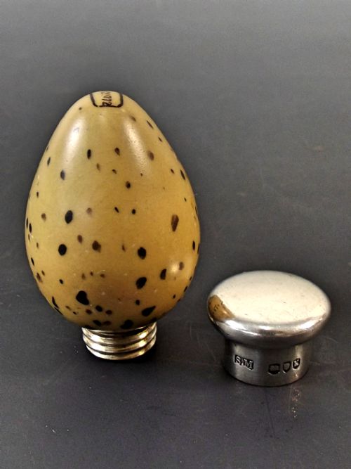 1885 HALLMARKED SILVER SAMPSON MORDAN QUAIL EGG SCENT BOTTLE - ADDITIONAL PHOTO 3