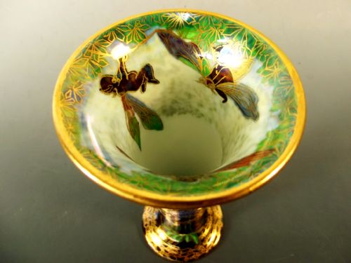 WEDGWOOD FAIRYLAND LUSTRE VASE BUTTERFLY QUEEN - ADDITIONAL PHOTO 2
