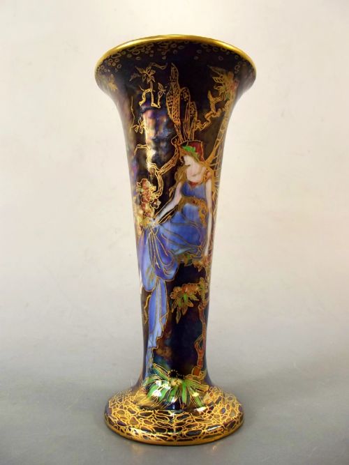 WEDGWOOD FAIRYLAND LUSTRE VASE BUTTERFLY QUEEN - ADDITIONAL PHOTO 4