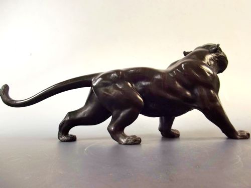 JAPANESE MEIJI PERIOD BRONZE TIGER OKIMONO - ADDITIONAL PHOTO 5
