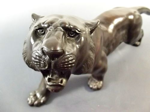 JAPANESE MEIJI PERIOD BRONZE TIGER OKIMONO - ADDITIONAL PHOTO 7