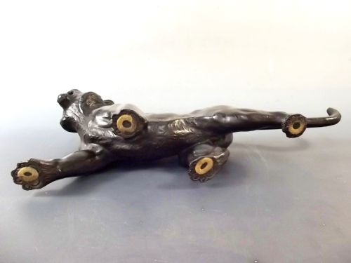JAPANESE MEIJI PERIOD BRONZE TIGER OKIMONO - ADDITIONAL PHOTO 8
