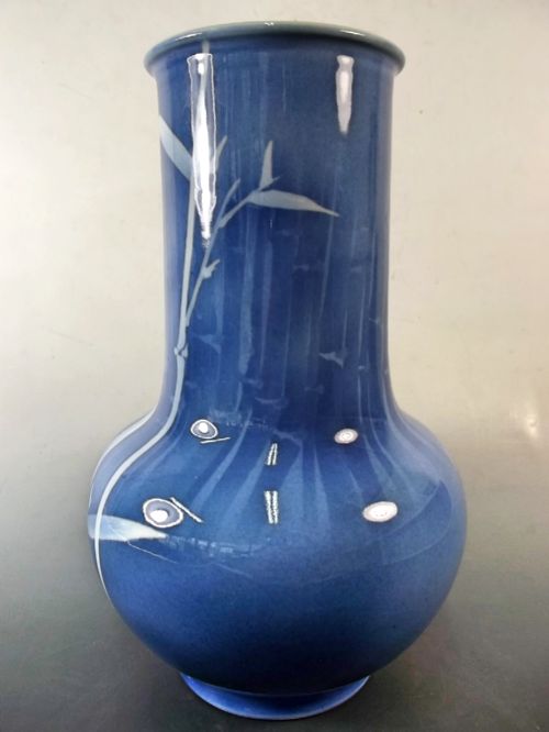 HUGE MAKUZU KOZAN JAPANESE HAND PAINTED PORCELAIN VASE - ADDITIONAL PHOTO 1