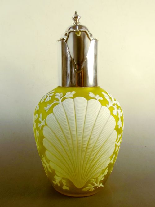 SILVER MOUNTED THOMAS WEBB CAMEO GLASS CLARET JUG 1887 - ADDITIONAL PHOTO 2