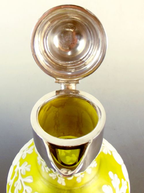 SILVER MOUNTED THOMAS WEBB CAMEO GLASS CLARET JUG 1887 - ADDITIONAL PHOTO 9
