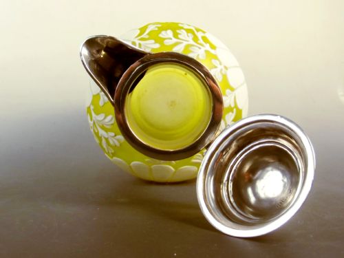 SILVER MOUNTED THOMAS WEBB CAMEO GLASS CLARET JUG 1887 - ADDITIONAL PHOTO 11