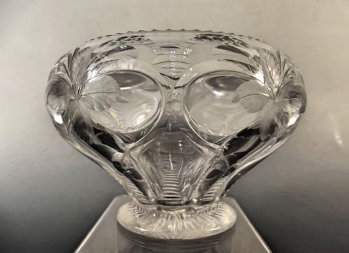 stevens and williams rock crystal iris bowl - CATEGORY: ANTIQUE GLASS - DATED 1900
