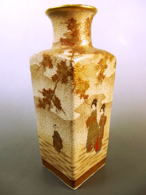JAPANESE SATSUMA WARE VASE MEIJI PERIOD - ADDITIONAL PHOTO 1