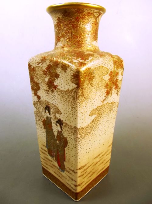 JAPANESE SATSUMA WARE VASE MEIJI PERIOD - ADDITIONAL PHOTO 4
