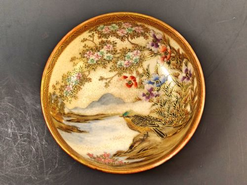 JAPANESE SATSUMA WARE BIRD BOWL MEIJI PERIOD - ADDITIONAL PHOTO 1