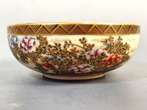 JAPANESE SATSUMA WARE BIRD BOWL MEIJI PERIOD - ADDITIONAL PHOTO 3