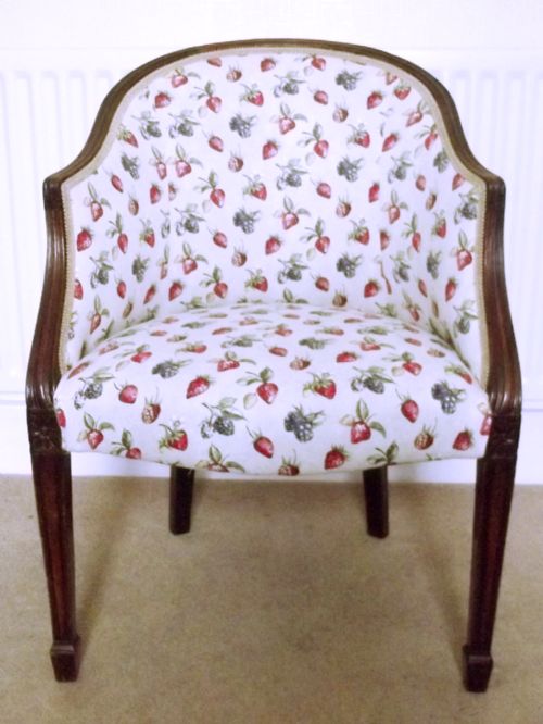 PAIR OF 1920S MAHOGANY TUB CHAIRS - ADDITIONAL PHOTO 2