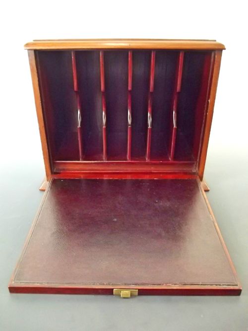 INLAID MAHOGANY LETTER BOX WITH WRITING SLOPE - ADDITIONAL PHOTO 3