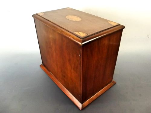 INLAID MAHOGANY LETTER BOX WITH WRITING SLOPE - ADDITIONAL PHOTO 6