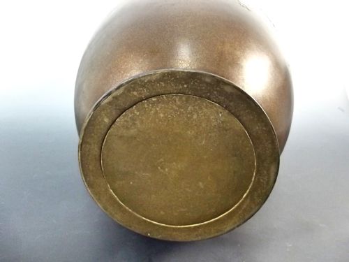 LARGE JAPANESE BRONZE MIXED METAL ONLAID COCKEREL VASE MEIJI PERIOD - ADDITIONAL PHOTO 9