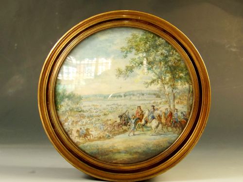 18TH C FRENCH VERNISMARTIN LACQUER HAND PAINTED BONBONNIERE - ADDITIONAL PHOTO 1