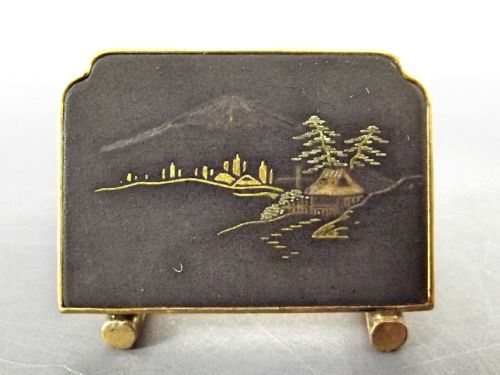 SET 4 JAPANESE DAMASCENE MENU HOLDERS - ADDITIONAL PHOTO 1