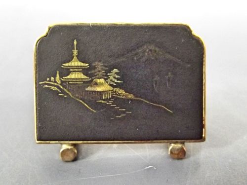SET 4 JAPANESE DAMASCENE MENU HOLDERS - ADDITIONAL PHOTO 2