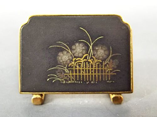 SET 4 JAPANESE DAMASCENE MENU HOLDERS - ADDITIONAL PHOTO 3
