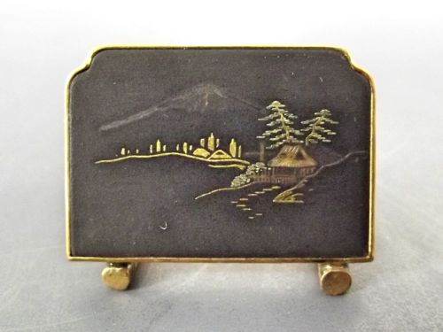 SET 4 JAPANESE DAMASCENE MENU HOLDERS - ADDITIONAL PHOTO 4