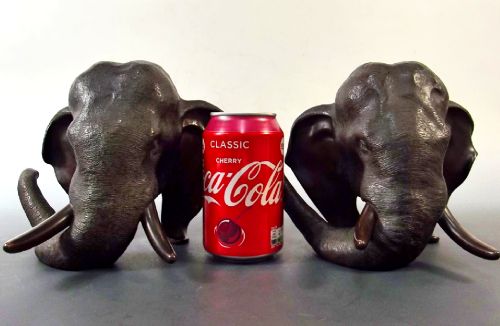 HUGE PR JAPANESE MEIJI PERIOD BRONZE ELEPHANT BOOKENDS BY GENRYUSAI SEIYA - ADDITIONAL PHOTO 9
