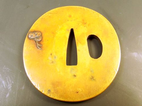 JAPANESE MEIJI PERIOD ONLAID BRONZE TSUBA - ADDITIONAL PHOTO 2