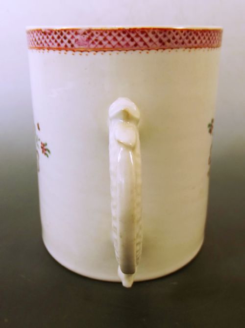 FINE LARGE 18TH CENTURY CHINESE FAMILE ROSE TANKARD - ADDITIONAL PHOTO 5